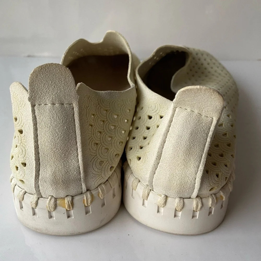 Ilse Jacobsen Tulip Mary Jane Flats Cream Perforated Shoes Sz 8 - Picture 3 of 8